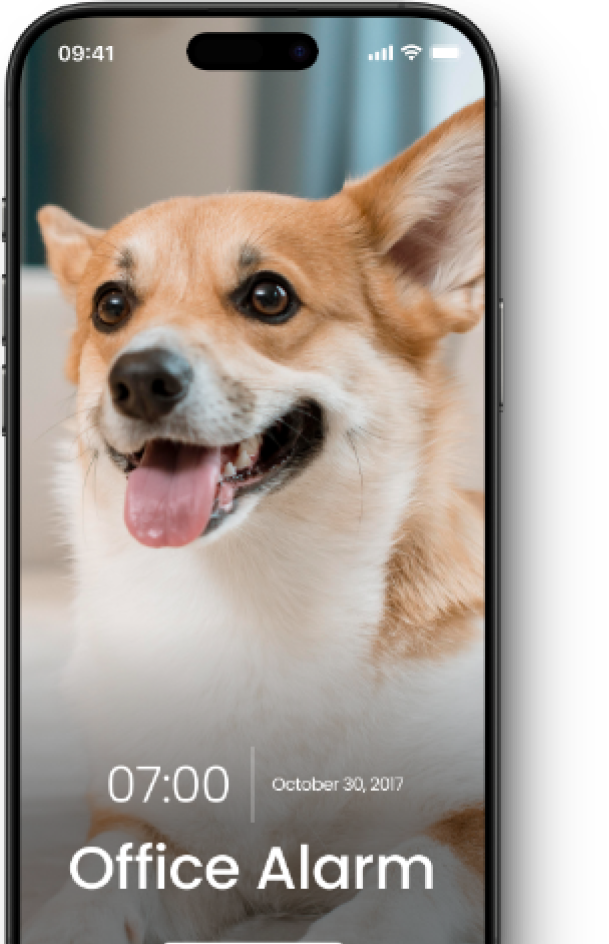 Dog alarm app interface